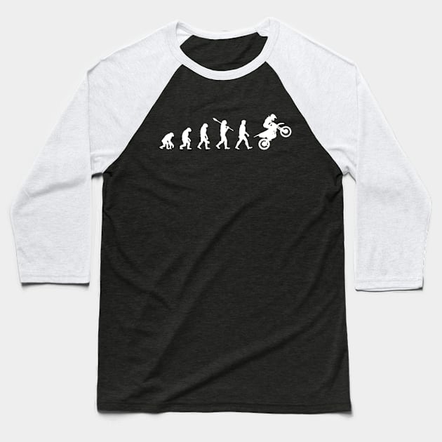 Motocross Evolution - funny gift idea Baseball T-Shirt by Fanboy04